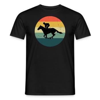 Chasse Équitation Dressage Équitation Équitation Équitation Dressage Équitation - T-shirt homme - noir - Devant - AI Model Male 178 light (178cm)