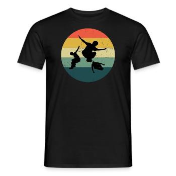 Parcours Free Running Free Runner Parkour Damen - Männer T-Shirt - Schwarz - Vorne - AI Model Male 178 light (178cm)