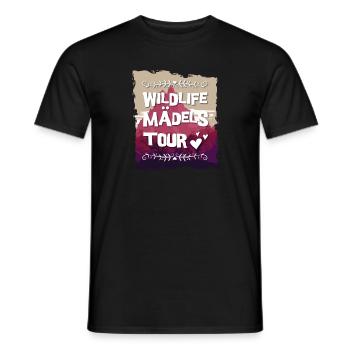 Wildlife Mädels Tour - Männer T-Shirt - Schwarz - Vorne - AI Model Male 178 light (178cm)
