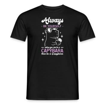 Soyez toujours vous-même à moins que vous ne puissiez être un capybara - T-shirt homme - noir - Devant - AI Model Male 178 light (178cm)