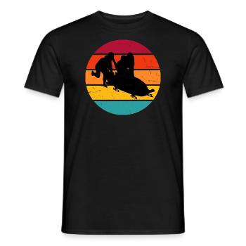 Bobsport Herren Bobbahn Bob Zweierbob Bob fahren - Männer T-Shirt - Schwarz - Vorne - AI Model Male 178 light (178cm)