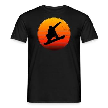 Snowboarding Women's Snowboard Snowboarder Men - Men's T-Shirt - black - Front - AI Model Male 178 light (178cm)