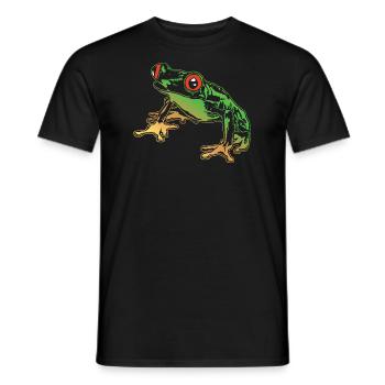 Rainette Graphique Amphibiens aquatiques Grenouilles amoureux - T-shirt homme - noir - Devant - AI Model Male 178 light (178cm)