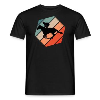 Dressage Hommes Sport équestre Chasse Equitation Femmes - T-shirt homme - noir - Devant - AI Model Male 178 light (178cm)