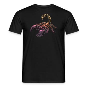 Coole Skorpion-Insektenskizze Grafik Skorpion-Liebhaber - Männer T-Shirt - Schwarz - Vorne - AI Model Male 178 light (178cm)