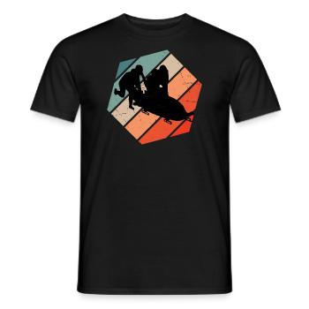 Bobsport Bob Damen Zweierbob Herren Bob fahren - Männer T-Shirt - Schwarz - Vorne - AI Model Male 178 light (178cm)