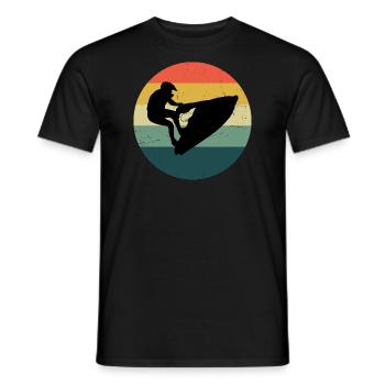 Jet Ski Men's Jetskiing Women Jetski - Men's T-Shirt - black - Front - AI Model Male 178 light (178cm)