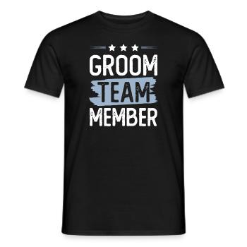 Groom Team - Männer T-Shirt - Schwarz - Vorne - AI Model Male 178 light (178cm)