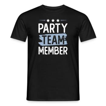 Party Team - Men's T-Shirt - black - Front - AI Model Male 178 light (178cm)