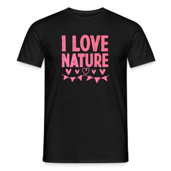 I love nature - Men's T-Shirt - black - Front - AI Model Male 178 light (178cm)