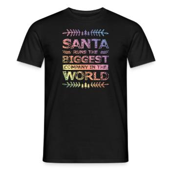 Santa Christmas - Men's T-Shirt - black - Front - AI Model Male 178 light (178cm)