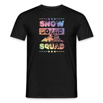 Snowboard Squad - Männer T-Shirt - Schwarz - Vorne - AI Model Male 178 light (178cm)
