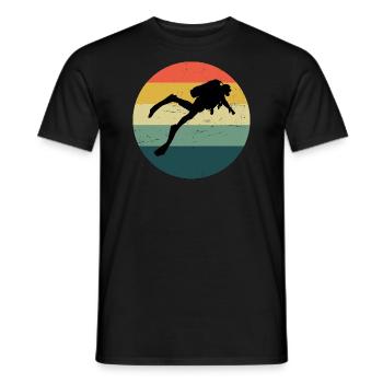 Plongée sous-marine Plongée Scuba Taucher Plongée sous-marine Tauchen - T-shirt homme - noir - Devant - AI Model Male 178 light (178cm)