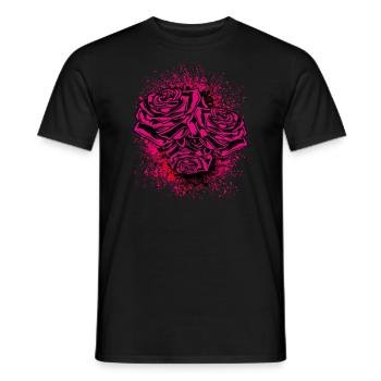 Rose Illustration - T-shirt homme - noir - Devant - AI Model Male 178 light (178cm)