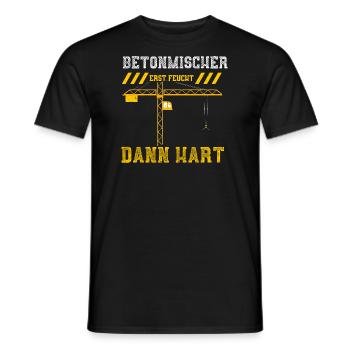 Betonmischer Erst Feucht Dann Hart - Männer T-Shirt - Schwarz - Vorne - AI Model Male 178 light (178cm)