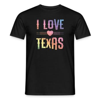 I Love Texas - Men's T-Shirt - black - Front - AI Model Male 178 light (178cm)