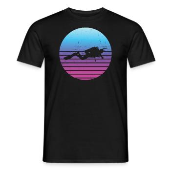 Free Dive Scuba Diver Scuba Diving Men - T-shirt homme - noir - Devant - AI Model Male 178 light (178cm)