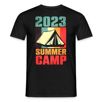 Summer Camp Camping 2023 - Men's T-Shirt - black - Front - AI Model Male 178 light (178cm)