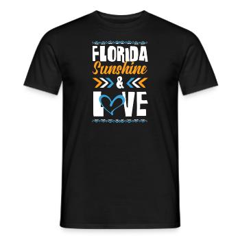 Florida Love - Männer T-Shirt - Schwarz - Vorne - AI Model Male 178 light (178cm)