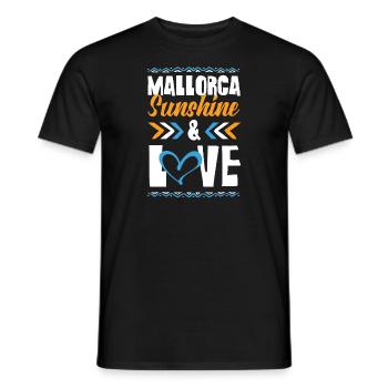 Mallorca Love - Männer T-Shirt - Schwarz - Vorne - AI Model Male 178 light (178cm)
