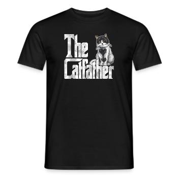 Cat Dad The Catfather Crazy Cat Father Kitty Daddy - T-shirt homme - noir - Devant - AI Model Male 178 light (178cm)