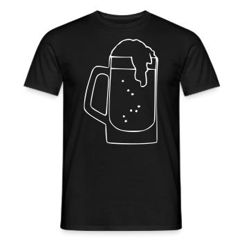 Beer Drawing Party Celebrate White - Men's T-Shirt - black - Front - AI Model Male 178 light (178cm)