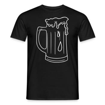 Beer Drawing Party Celebrate White - Men's T-Shirt - black - Front - AI Model Male 178 light (178cm)