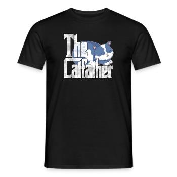 Cat Dad The Catfather Crazy Cat Father Kitty Daddy - T-shirt homme - noir - Devant - AI Model Male 178 light (178cm)