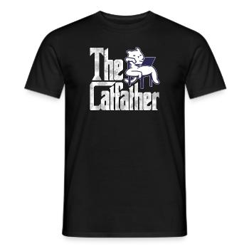Cat Dad The Catfather Crazy Cat Father Kitty Daddy - T-shirt homme - noir - Devant - AI Model Male 178 light (178cm)
