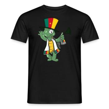 Cameroon Fan Turtle - Men's T-Shirt - black - Front - AI Model Male 178 light (178cm)