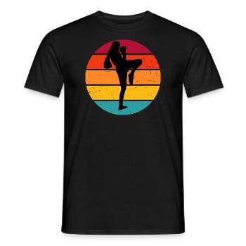 Men's Thai Boxing Women Thai Boxing Thaiboxing - Men's T-Shirt - black - Front - AI Model Male 178 light (178cm)