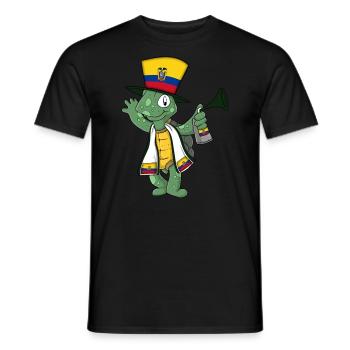 Ecuador Fan Turtle - Men's T-Shirt - black - Front - AI Model Male 178 light (178cm)