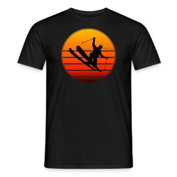 Ski acrobatique Slopestyle Hommes Saut à ski Femmes - T-shirt homme - noir - Devant - AI Model Male 178 light (178cm)