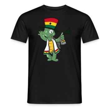 Ghana Fan Turtle - Men's T-Shirt - black - Front - AI Model Male 178 light (178cm)
