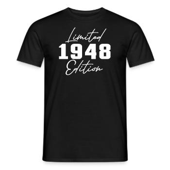75. Geburtstag Männer Frauen Jubiläum 75 Jahre alt - Männer T-Shirt - Schwarz - Vorne - AI Model Male 178 light (178cm)