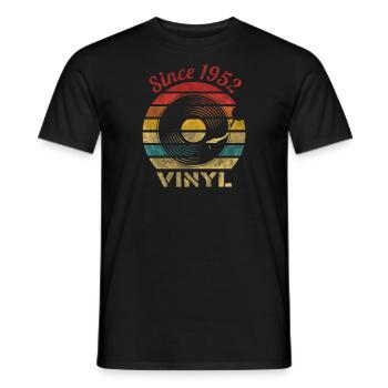 Depuis 1952 Vinyle Rétro Vintage Musique - T-shirt homme - noir - Devant - AI Model Male 178 light (178cm)