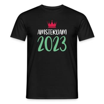 Amsterdam 2023 - Men's T-Shirt - black - Front - AI Model Male 178 light (178cm)