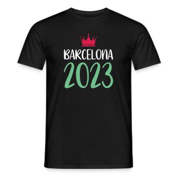 Barcelona 2023 - Männer T-Shirt - Schwarz - Vorne - AI Model Male 178 light (178cm)