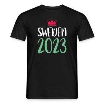 Suède 2023 - T-shirt homme - noir - Devant - AI Model Male 178 light (178cm)
