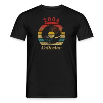 2006 Vinyle Retro Record Vintage Music - T-shirt homme - noir - Devant - AI Model Male 178 light (178cm)