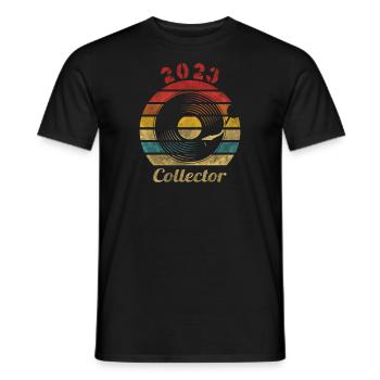 2023 Vinyle Rétro Record Vintage Music - T-shirt homme - noir - Devant - AI Model Male 178 light (178cm)