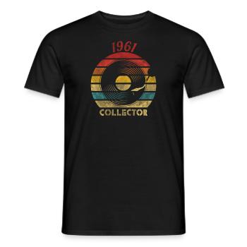 1961 Vinyle Rétro Vintage Music - T-shirt homme - noir - Devant - AI Model Male 178 light (178cm)