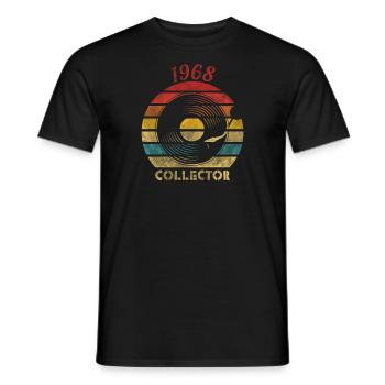 1968 Vinyl Retro Vintage Music - Männer T-Shirt - Schwarz - Vorne - AI Model Male 178 light (178cm)