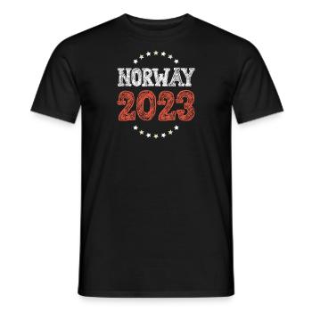 Norway 2023 - Männer T-Shirt - Schwarz - Vorne - AI Model Male 178 light (178cm)