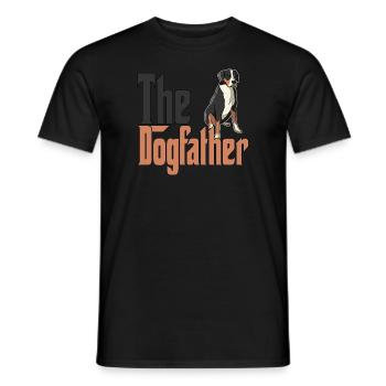 Chien de montagne suisse Papa Dogfather Chiens Papa Fa - T-shirt homme - noir - Devant - AI Model Male 178 light (178cm)