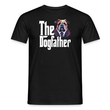 Bulldog Dog Dad Dogfather Dogs Daddy Father Rottie - T-shirt homme - noir - Devant - AI Model Male 178 light (178cm)