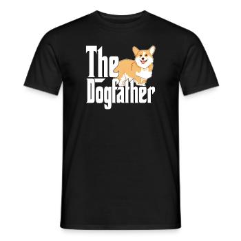 Corgi Dog Dad Dogfather Dogs Daddy Father Rottie - Männer T-Shirt - Schwarz - Vorne - AI Model Male 178 light (178cm)