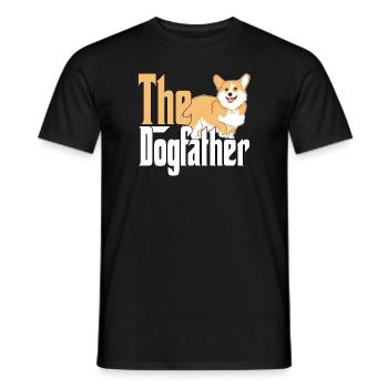 Corgi Chien Papa Chien Père Chiens Papa Père Rottie - T-shirt homme - noir - Devant - AI Model Male 178 light (178cm)