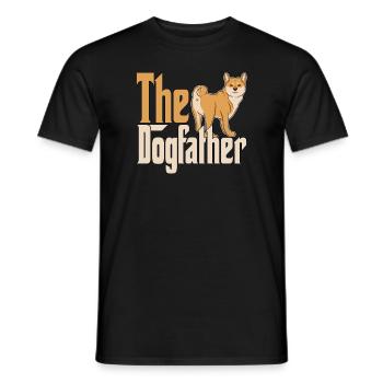 Shiba Inu Chien Papa Chien Père Chiens Papa Père Rott - T-shirt homme - noir - Devant - AI Model Male 178 light (178cm)