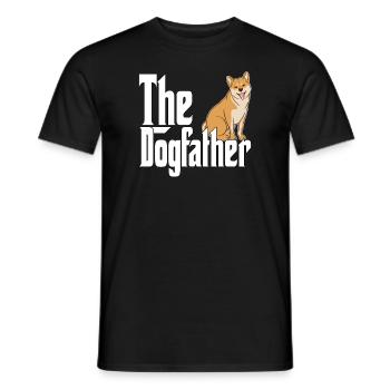 Shiba Inu Chien Papa Chien Père Chiens Papa Père Rott - T-shirt homme - noir - Devant - AI Model Male 178 light (178cm)